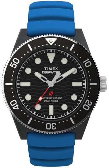 Timex Herreklokke TW2Y02500 Deepwater Sort/Gummi Ø43 mm