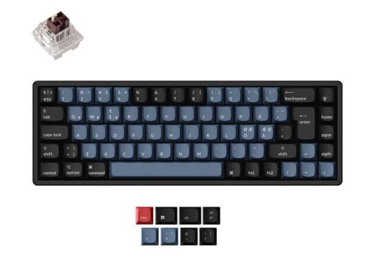 Keychron K6 Pro QMK/VIA Wireless - K Pro Brown - Gamingtastatur - Uten numpad - Nordisk - Svart