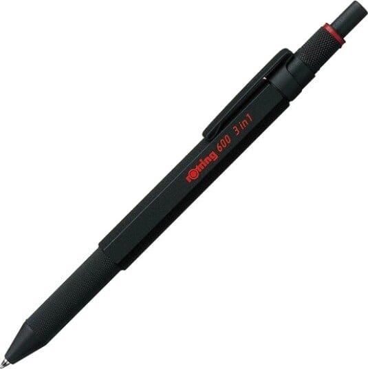 Rotring rOtring 6 3-in-1 Multicolour Pen and Mechanical Pencil Svart & Rød Ballpoint Pen Tips 1 Mechanical Pencil Tip .5mm Svart Barrel Rotring rOtring 6 3-in-1 Multicolour Pen and Mechanical Pencil Svart & Rød Ballpoint Pen Tips 1 Mechanical Pencil Tip .5mm Svart Barrel