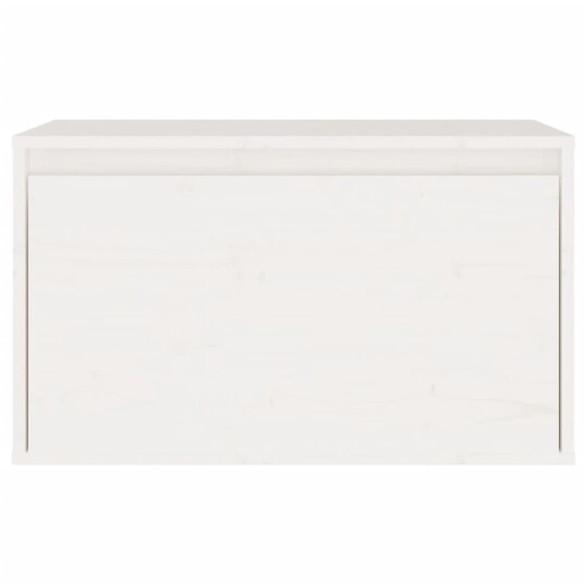 vidaXL Veggskap hvit 60x30x35 cm heltre furu