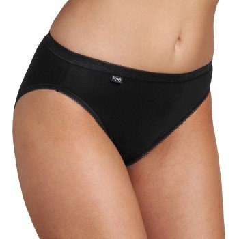 Sloggi Truser Basic Tai Svart bomull 36 Dame Sloggi Truser Basic Tai Svart bomull 36 Dame