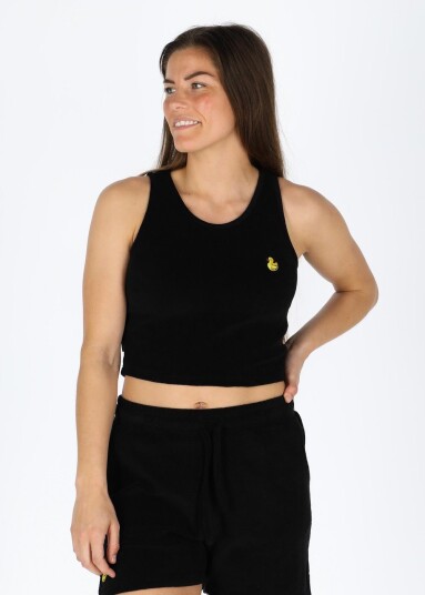 Blount & Pool Ibiza Terry Crop Singlet W Black 38 Singlet