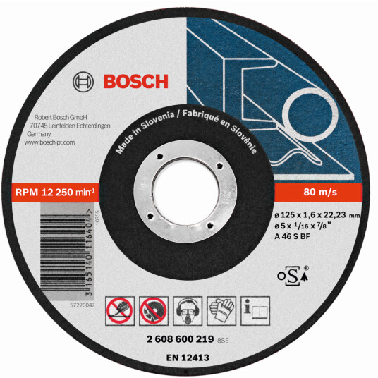 Bosch Expert For Metal Ø125 Kappeskive 1,6 mm - Elektroverktøy Tilbehør