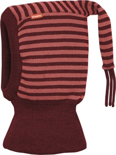 Maximo Ull Balaclava Andi Stripete Bordeaux m/hale