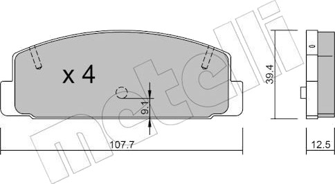 Bremseklosser METELLI 22 0302 2