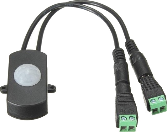 PIR Sensor til LED strip 12V 60W 24V 120W med skrukobling PIR Sensor til LED strip 12V 60W 24V 120W med skrukobling