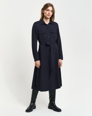 Gant Pocket Shirt Dress EVENING BLUE 42
