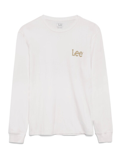 Lee Jeans Ls Wobbly Lee Tee - White - L Lee Jeans Ls Wobbly Lee Tee - White - L