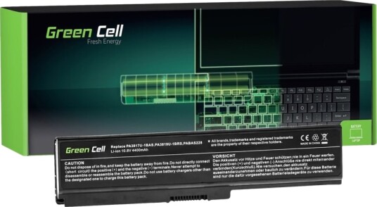 Green Cell Batteri Til Bærbar Pc Tilsvarer: Toshiba Pa3817u-1Brs Litiumion 6-Cellers 4400 Mah Svart TS03