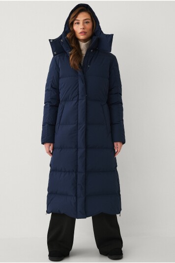 Áhkká Dunfrakk Down Coat Parka W Blå Áhkká Dunfrakk Down Coat Parka W Blå