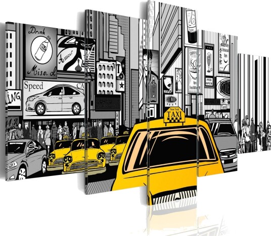 Bilde Cartoon Taxi 100x50 Artgeist sp. z o. o.