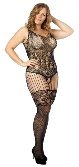 Nortie Astrid Bunnløs Blonde Catsuit Plus Size - Svart Nortie Astrid Bunnløs Blonde Catsuit Plus Size - Svart