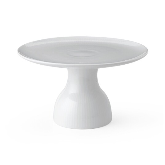 Royal Copenhagen hvit riflet fat m/stett 20 cm