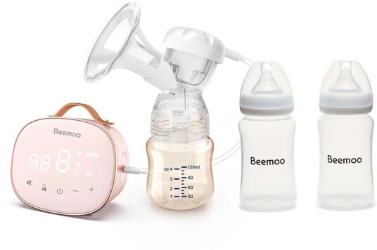 Beemoo Care Single Elektrisk Brystpumpe inkl. Brystmelkflaske 240 ml 2-pack Beemoo Care Single Elektrisk Brystpumpe inkl. Brystmelkflaske 240 ml 2-pack
