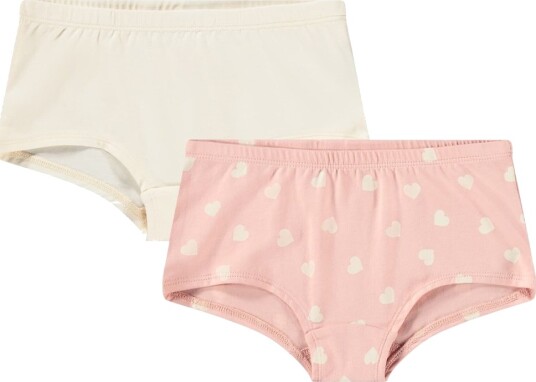 Molo Hipsters   2 pack   Jemma   Rose Hearts   Molo   3 4 år 98 104   Hipsters Hvit Rosa