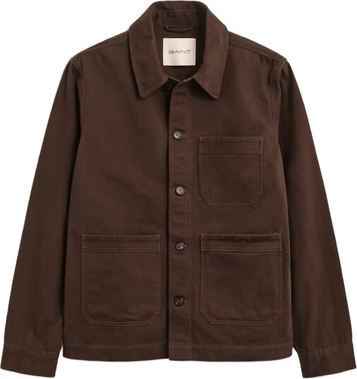 Gant Twill Overshirt Brown L