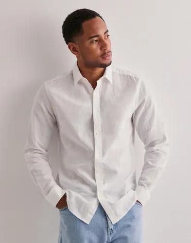 Only & Sons Onscaiden Life Ls Solid Linen Shirt Gröna skjortor Hvit Only & Sons Onscaiden Life Ls Solid Linen Shirt Gröna skjortor Hvit