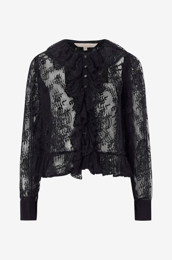 byTimo - Bluse Satin Lace - Svart byTimo - Bluse Satin Lace - Svart