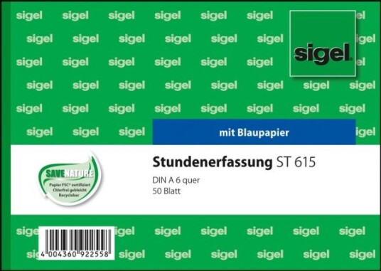 Sigel St615 50 Ark A6 Q Grønn Hvit