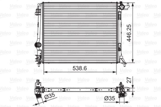 Radiator VALEO 701662 Radiator VALEO 701662