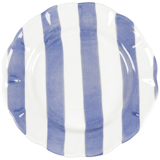 Pick A Poppy Stripe Tallerken 28 cm Blå