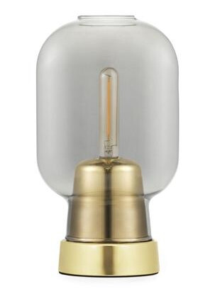 Amp Bordlampe Røykfarget/Messing