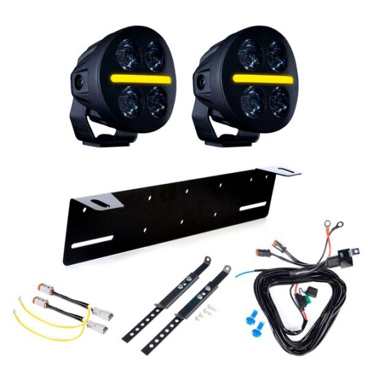 Ekstralys Strands Nuuk D Line MC 3   Rund / 8 cm / 39W 2 stk   Komplett pakke