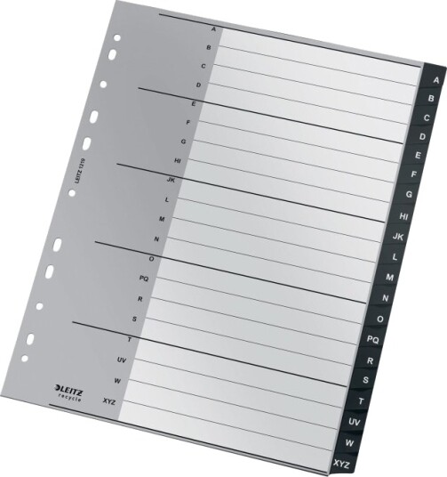 Leitz Recycle Inndeler 20 Deler Fortrykt: A Xyz Extra Wide Med Fliker Svart Leitz Recycle Inndeler 20 Deler Fortrykt: A Xyz Extra Wide Med Fliker Svart