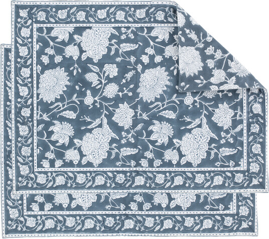 Indian Rose spisebrikke 2 pk true navy 37x50cm