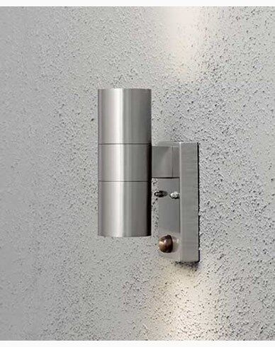 Konstsmide Modena vegglampe upp/ned bevegelsesensor GU10. Rustfri 7542-000 Konstsmide Modena vegglampe upp/ned bevegelsesensor GU10. Rustfri 7542-000
