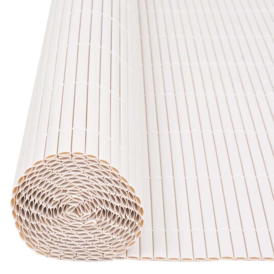 vidaXL Dobbelsidet hagegjerde 90x500 cm hvit