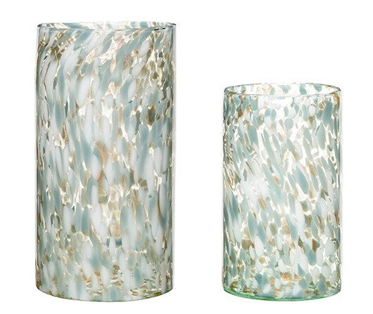 Libra Vase 2 stk. Blå/Grønn/Mønster Libra Vase 2 stk. Blå/Grønn/Mønster