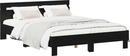 vidaXL Sengestamme Svart eik 120 x 190 cm Konstruert tre
