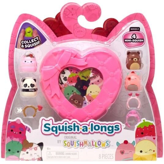 Jazwares Squishmallows Squish A Longs Serie 2 Kosedyr Valentines Edition 8 Stk Jazwares Squishmallows Squish A Longs Serie 2 Kosedyr Valentines Edition 8 Stk