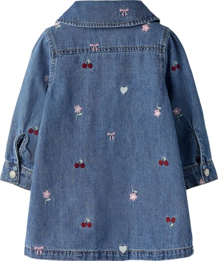 Name It Kjole - NmfEmily - Medium+ Blue Denim/Emballasje - Name It - 4 år (104) - Kjole - Blå