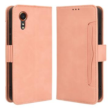 Samsung Galaxy Xcover7 Lommebok-deksel med Kortholder Rosa