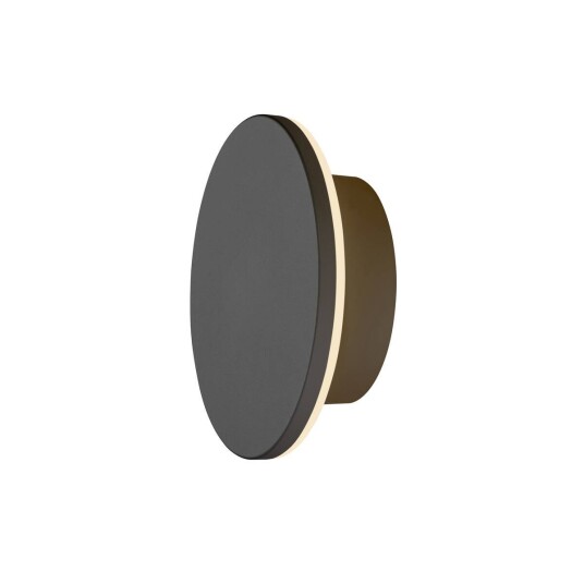 D-ring 16 cm vegglampe utendørs 7,5W 2700/3000 kelvin IP65 - dimbar - Svart