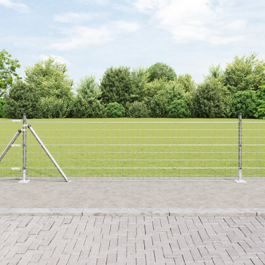  Euro Fence med 13 flensede staker 0.4x50 m Galvanisert stål