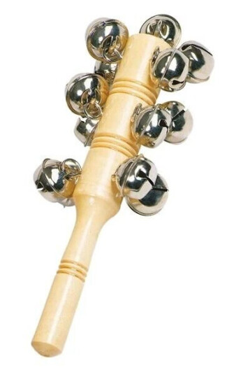 Goki Wooden Instrument Bell Stick with 13 Bells