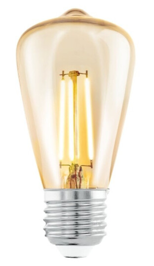 Eglo Led-Filamentlyspære Form: St48 E27 3.5 W Ekvivalent 26 Klasse G Varmt Hvitt Lys 2200 K Ravgul