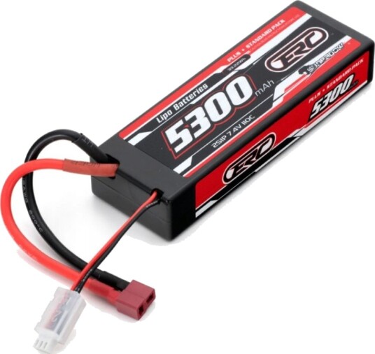 Li-Po batteri 2S 7,4V 5300mAh 110C hard T-kontakt Li-Po batteri 2S 7,4V 5300mAh 110C hard T-kontakt