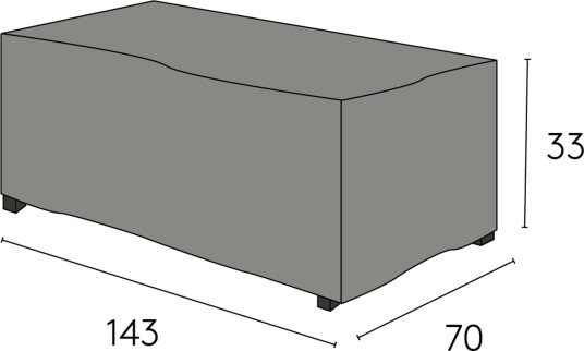 Hillerstorp Møbelbeskyttelse til Skagenäs salongbord 143 x 70 x 33 cm Grå