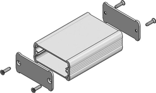 Fischer Elektronik TUF 120 42 160 SA 120 × 42 × 160 mm Aluminium Eloksert Sort