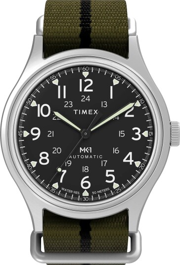 Timex Mk1 Automatic 40Mm Strap Watch Black 40 MM Timex Mk1 Automatic 40Mm Strap Watch Black 40 MM