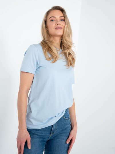 Selected Femme My Essential Short Sleeve O-Neck Tee Blå XS