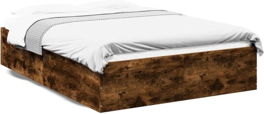 Sengeramme røkt eik 140x190 cm konstruert tre 8721102616709