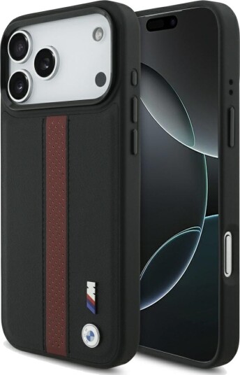 BMW M MagSafe Etui til iPhone 17 Pro Max med Stripe - Rød