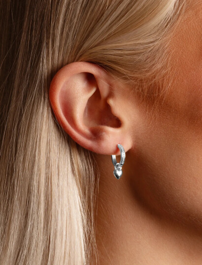 SNÖ of Sweden Cute Crystal Pendant Ear S/Clear Onesize Silver ONE SIZE SNÖ of Sweden Cute Crystal Pendant Ear S/Clear Onesize Silver ONE SIZE
