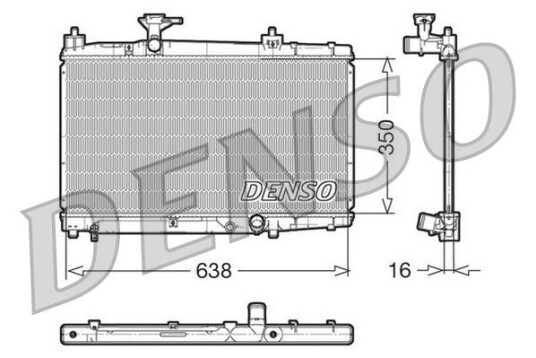 Radiator DENSO DRM50007 Radiator DENSO DRM50007