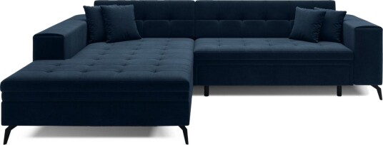 Hjørnesofa Eltap Solange 292x196x84 cm Monolith 77 Mørk Blå Venstre